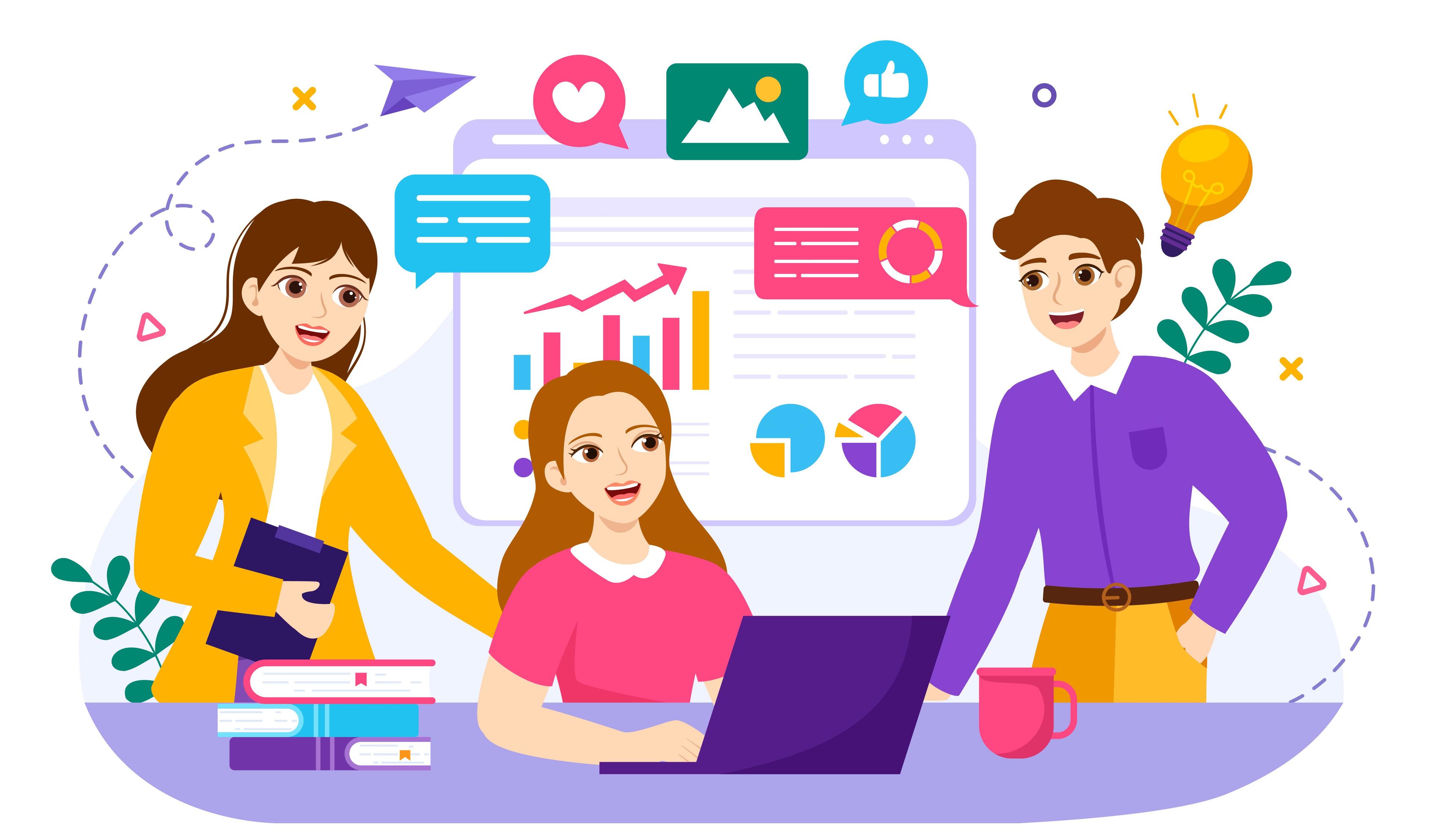 Digital marketing students